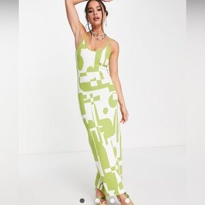 Peppermayo Green and White Maxi Dress